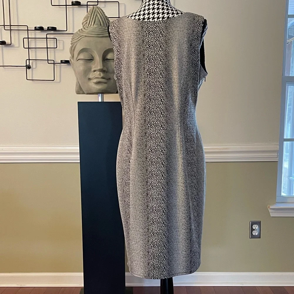 Designer NINE WEST “Snake Skin” Look Sheath Dress - Picture 3 of 11